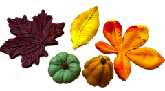 Herbst essbare Tortendekorationen kaufen – 5er-Set handgemacht aus Zuckerpaste