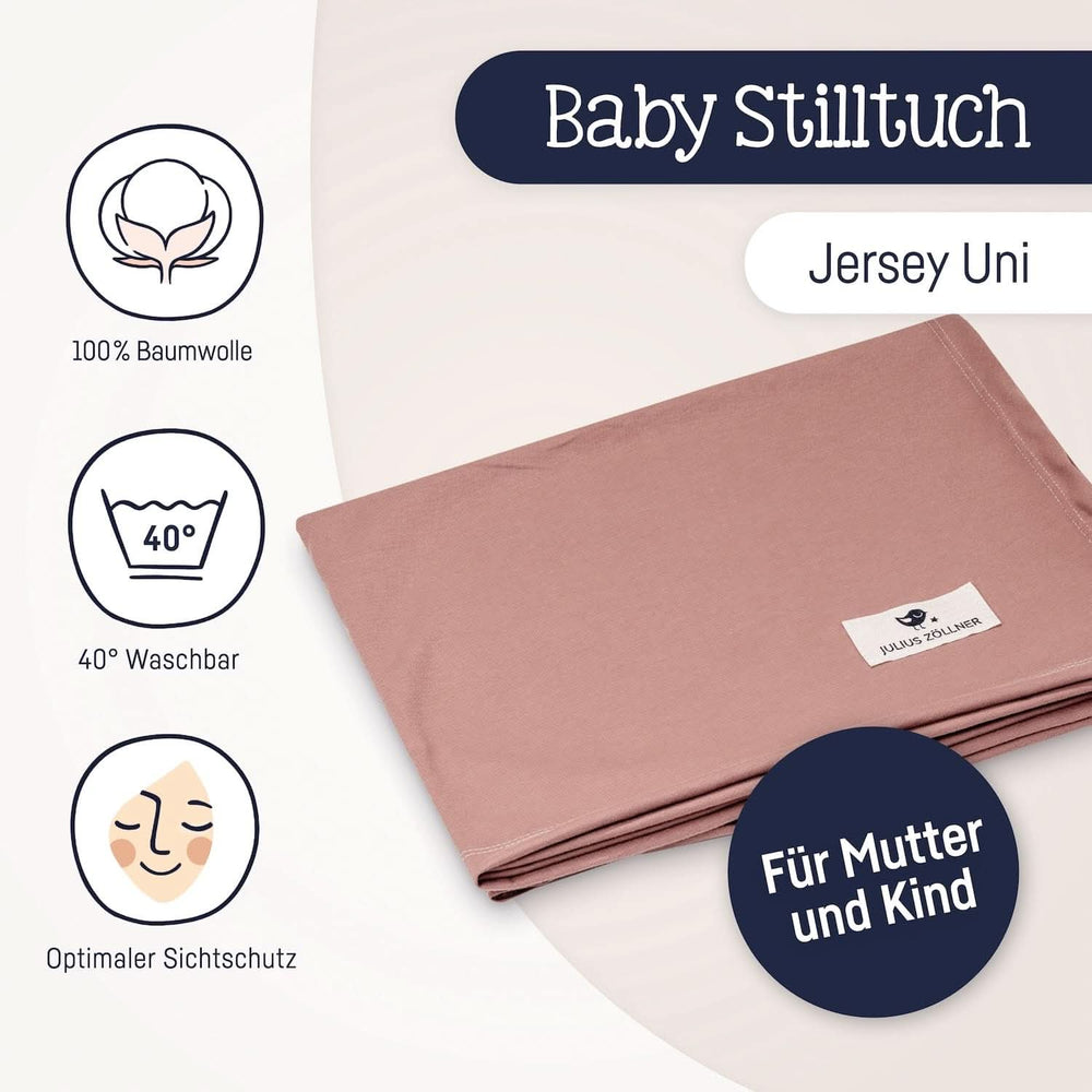 Julius Zöllner Stilltuch Aus 100 Prozent Jersey-Baumwolle, OEKO-TEX STANDARD 100, Made in Germany, Uni Tan Accessoires Essen und Stillen Bebe Naty Shop