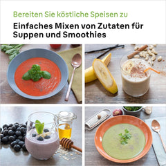 Braun Stabmixer MQ 5200WH - Multiquick 5 Vario Pürierstab Mit Edelstahl Mixfuß, 1000 Watt, Inkl. 600 ml Mix- & Messbecher, Weiß/Grau Kitchen Naty Shop