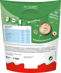 Kinder Milk & Hazelnut Sensations Kugeln 90g – Milchschokoladenkugeln mit cremiger Milchfüllung und Haselnussstückchen – Osterschokolade, Ostersüßigkeiten – Ostergeschenk und Souvenir