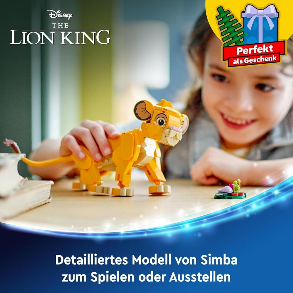 LEGO® Disney Simba, das Junge des König der Löwen, Bauspielzeug für Kinder, Fantasy-Spielset mit der Figur des Löwen, coole Geschenkidee für Mädchen und Jungen ab 6 Jahren, Kinderspielzeug 43243 Bausets Beuche den LEGO-Store