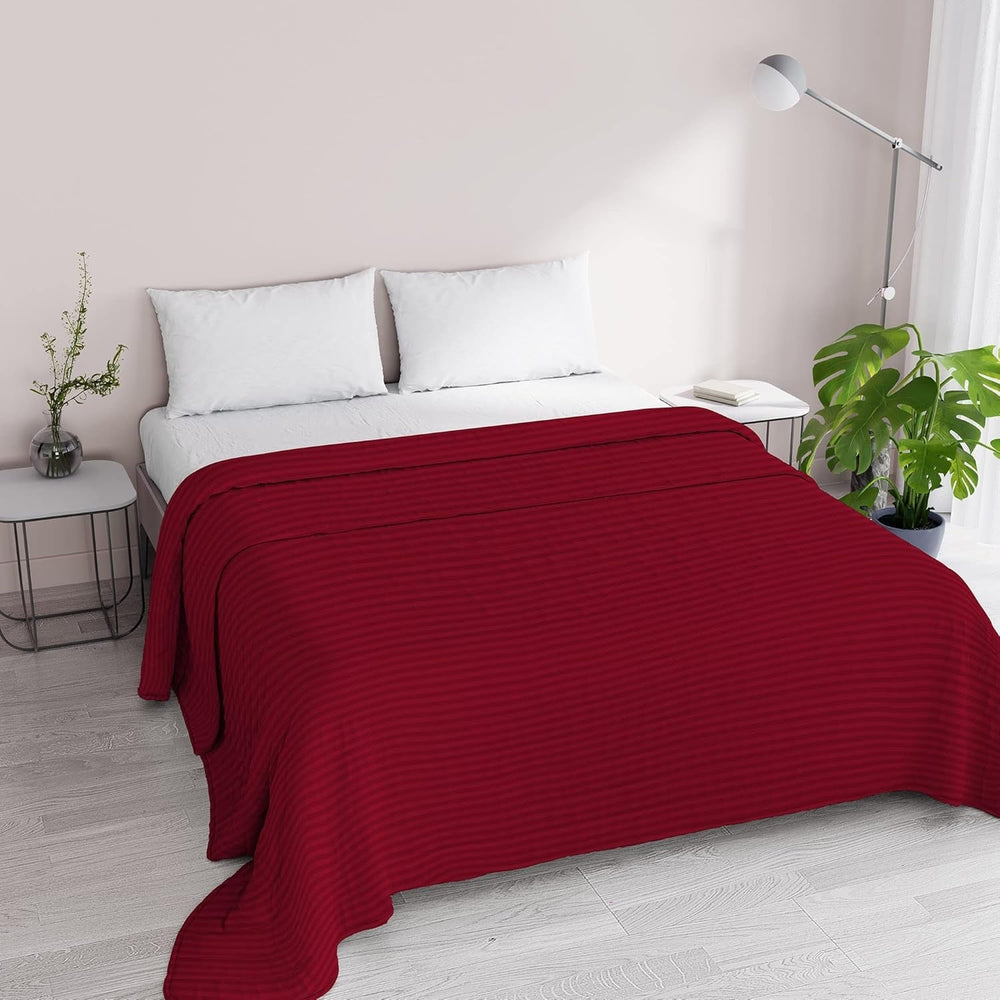 Sommerdecke Satin Stripes, Polyester, Creme, 260X250 cm Bettdecken und Steppdecken Naty Shop Bordeaux 260X250 cm