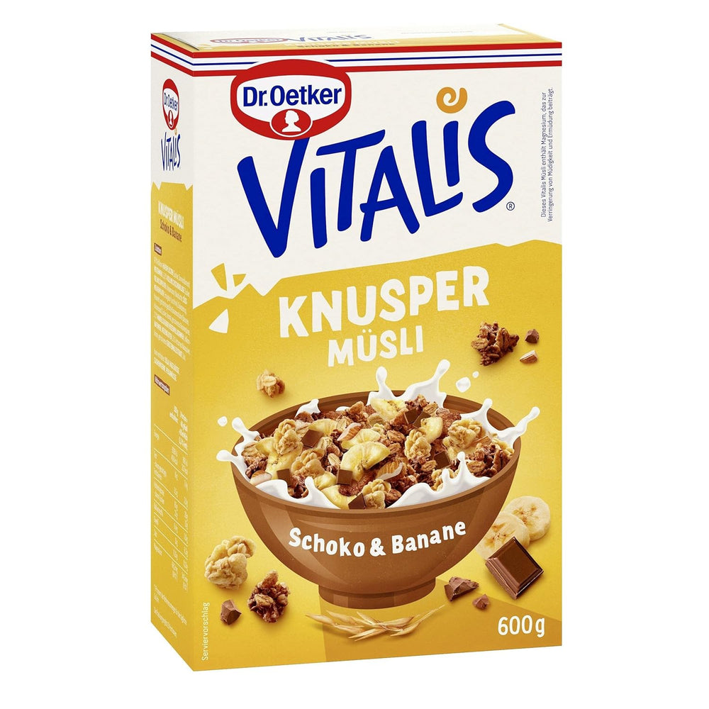 Dr. Oetker Vitalis Crunchy Flakes: Knuspermüsli mit Cornflakes und Mandelstückchen, 5er Pack (5 x 600g)