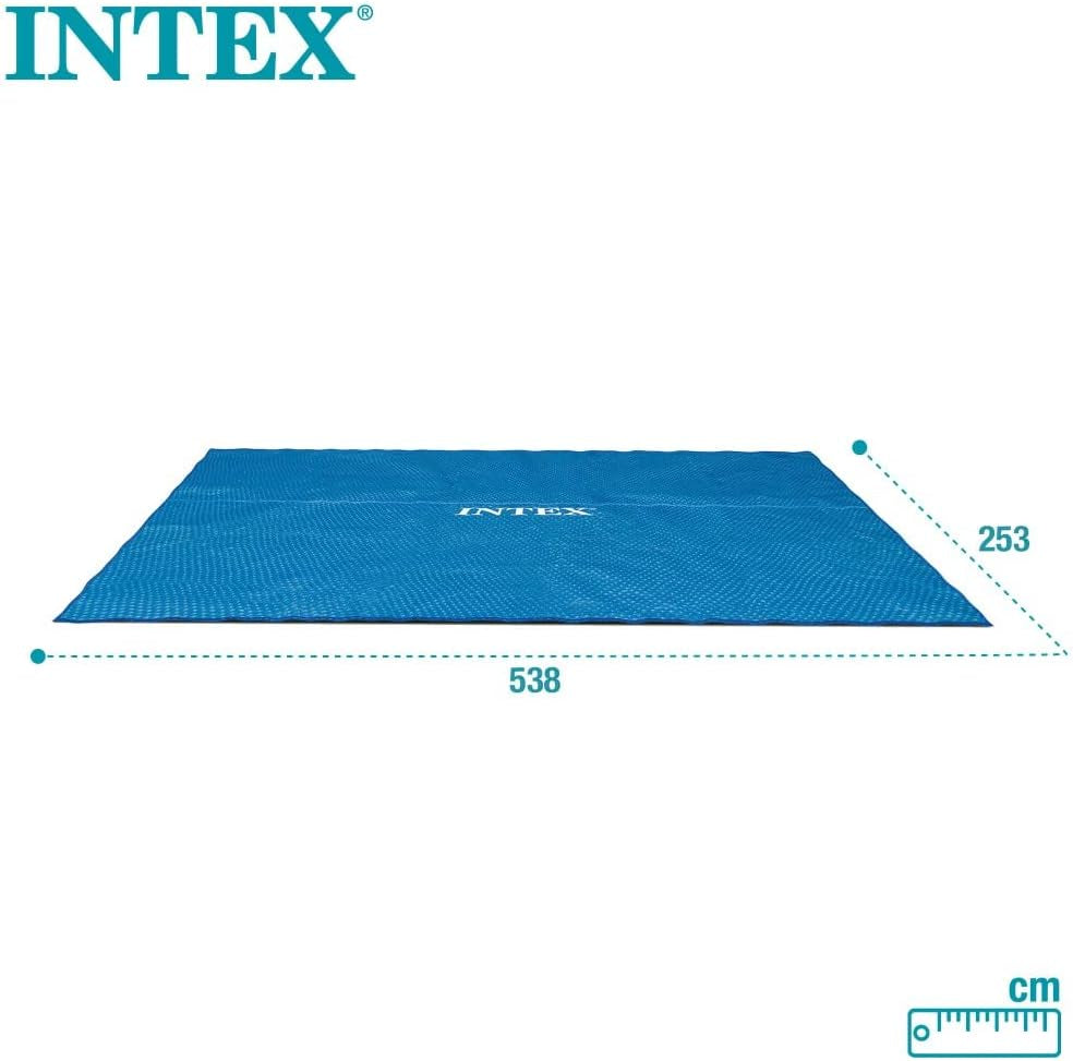 Intex Ultra Frame rechteckiger Matratzenbezug, 549 x 274 cm, 160 Mikron Dicke, Herstellungsmaße: 538 x 253 cm, 28016, Blau