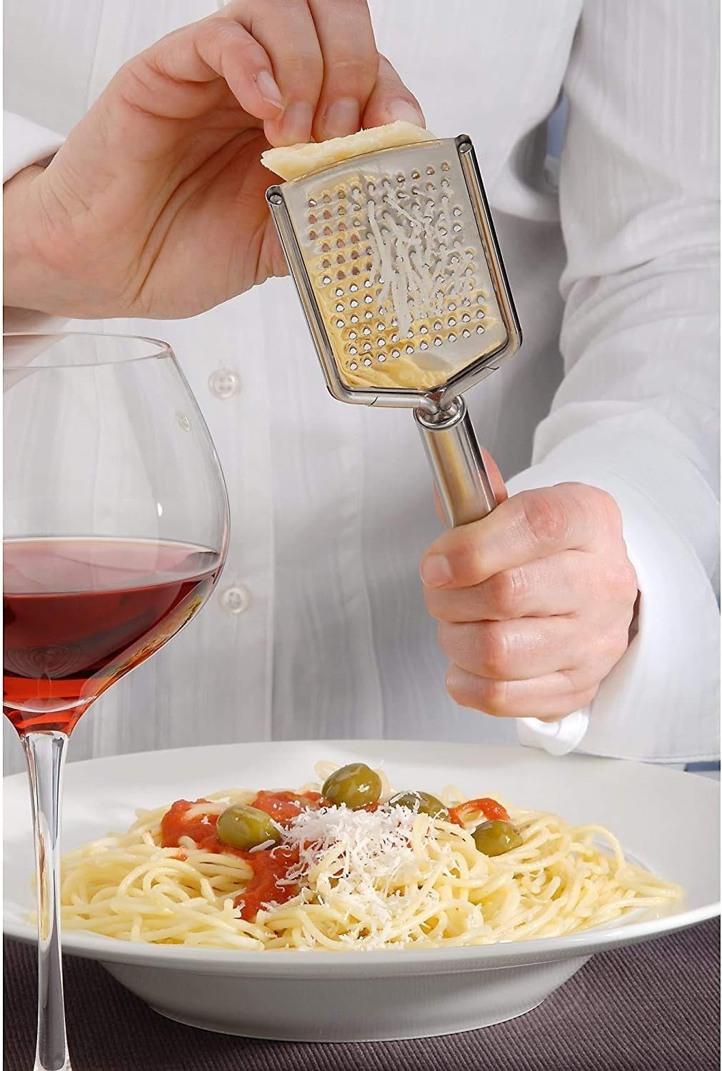 WMF Profi plus Käsereibe aus Edelstahl 25 cm, feine Rasierfläche Schäler Naty Shop