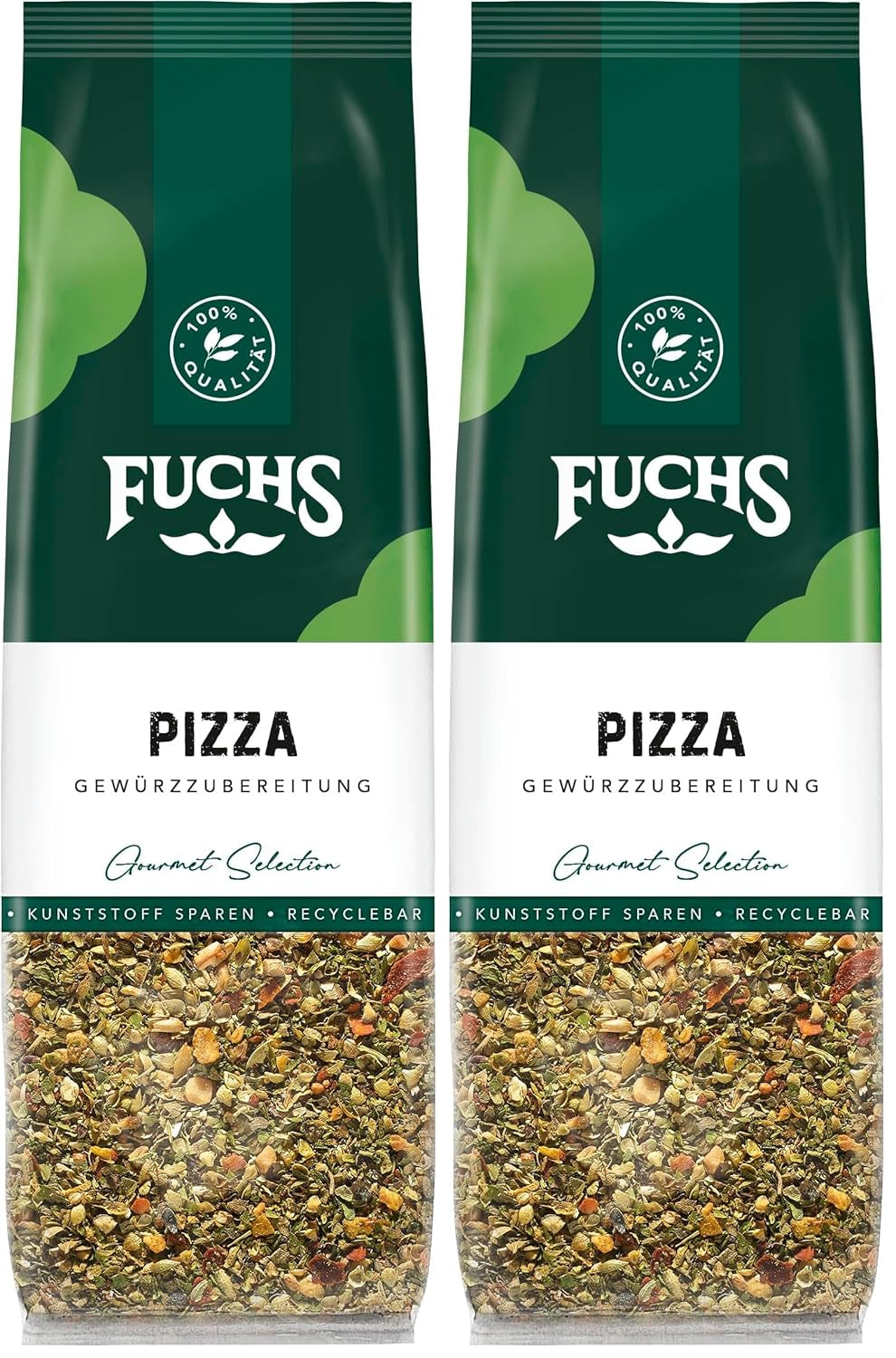 Fuchs Gewürze - Pizza Gewürzzubereitung im recycelbaren Nachfüllbeutel, Gewürzmischung mit italienischen Kräutern, ideal für Bruschetta - 30 g