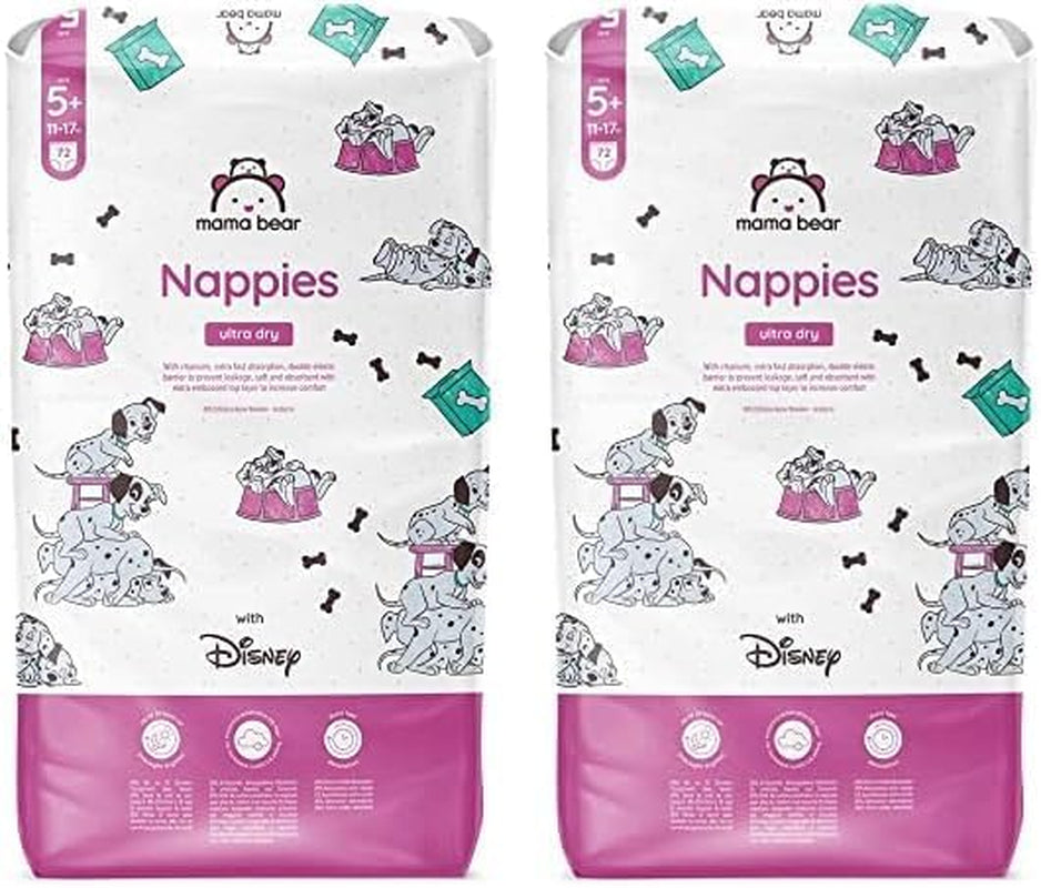 Amazon-Marke: Mama Bear Disney Ultra Dry Windeln, Größe 3 (4–9 kg) – Monatsbox, Weiß, 172 Stück (2 Packungen mit 86 Stück)