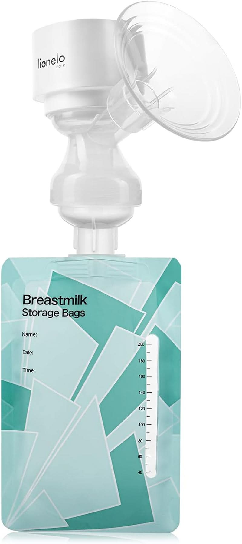 LIONELO Fidi One Akku-Milchpumpe 180 ml, tragbare 3-Phasen-Milchpumpe, 9-stufige energiesparende Massage, Silikontrichter 26 mm Laufzeit 120 Min. Bpa-freies Zubehör Essen und Stillen Bebe Naty Shop