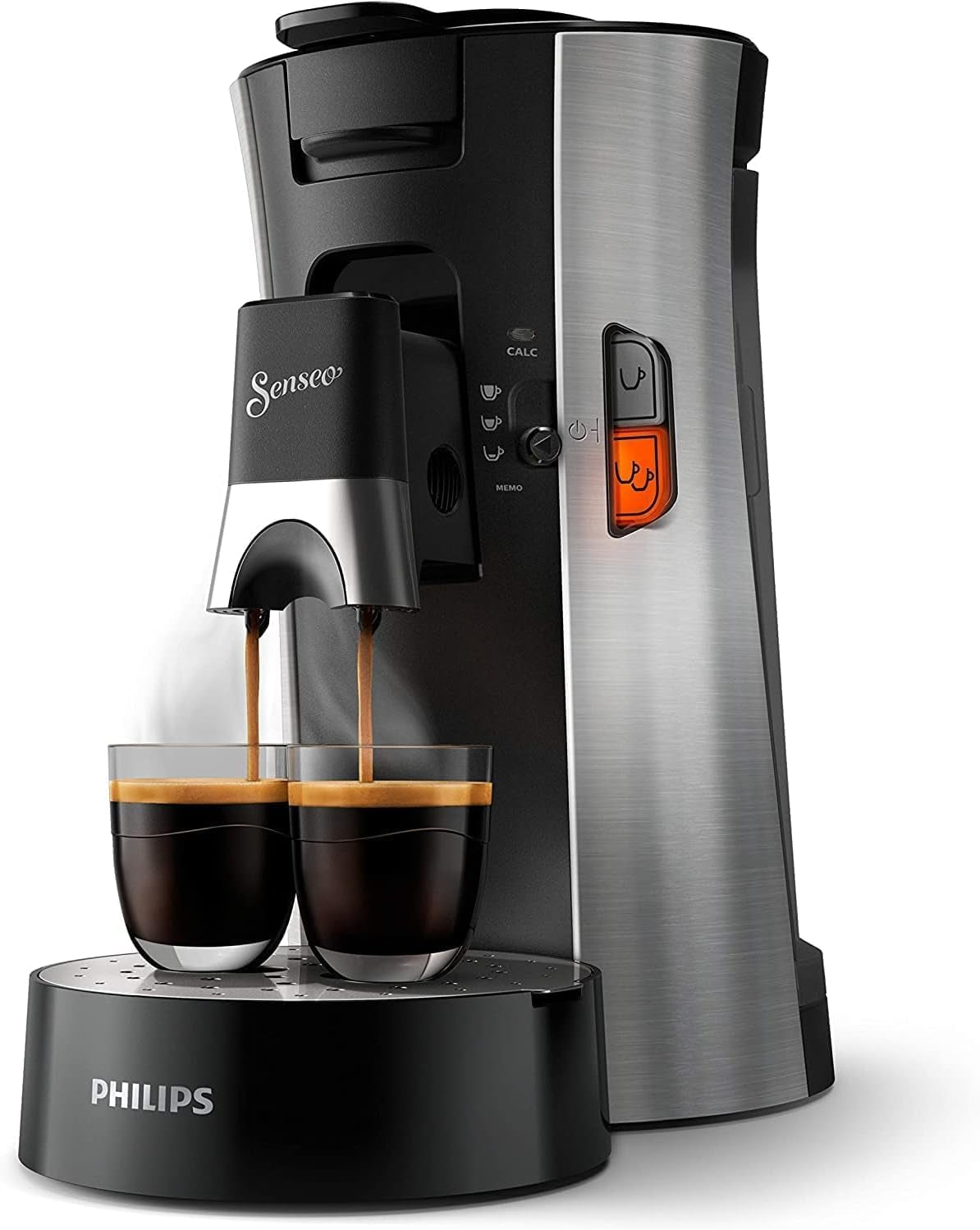 Espressor cu capsule Philips Senseo Select ECO, negru/pătat - alegere a intensității cafelei plus funcție de memorare, fabricat din plastic reciclat (CSA240/20)