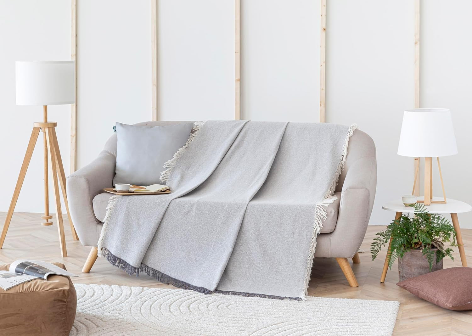 Multifunktionale Bettdecke, Bettdecke, Bettüberwurf, Sofabezug, Jarapas, einfarbig (180 x 260 cm, dunkelgrau). Betten und Decken Besuchen Sie den Todocama-Store