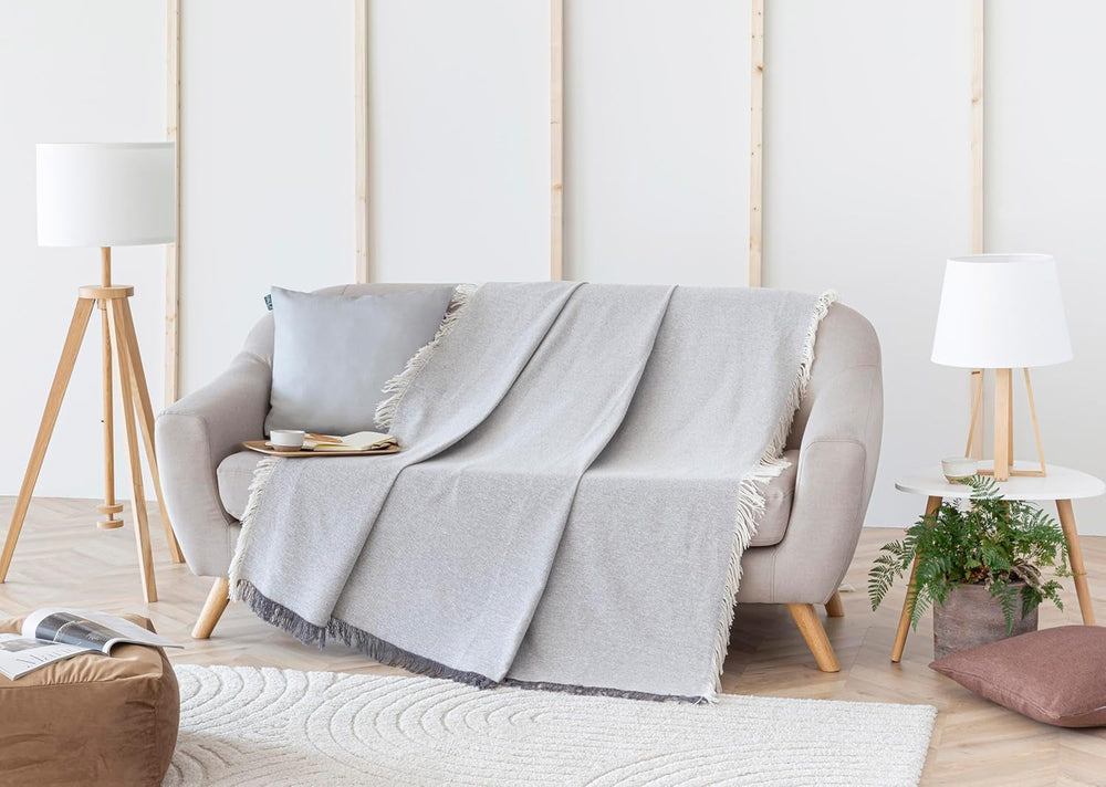 Multifunktionale Bettdecke, Bettdecke, Bettüberwurf, Sofabezug, Jarapas, einfarbig (180 x 260 cm, dunkelgrau). Betten und Decken Besuchen Sie den Todocama-Store