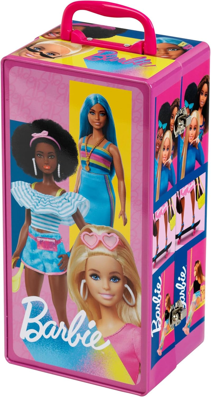 Theo Klein 5801 Barbie Dulap cu șine de haine și compartimente, jucărie pentru copii cu vârsta de 3 ani și peste, include accesorii, multicolor