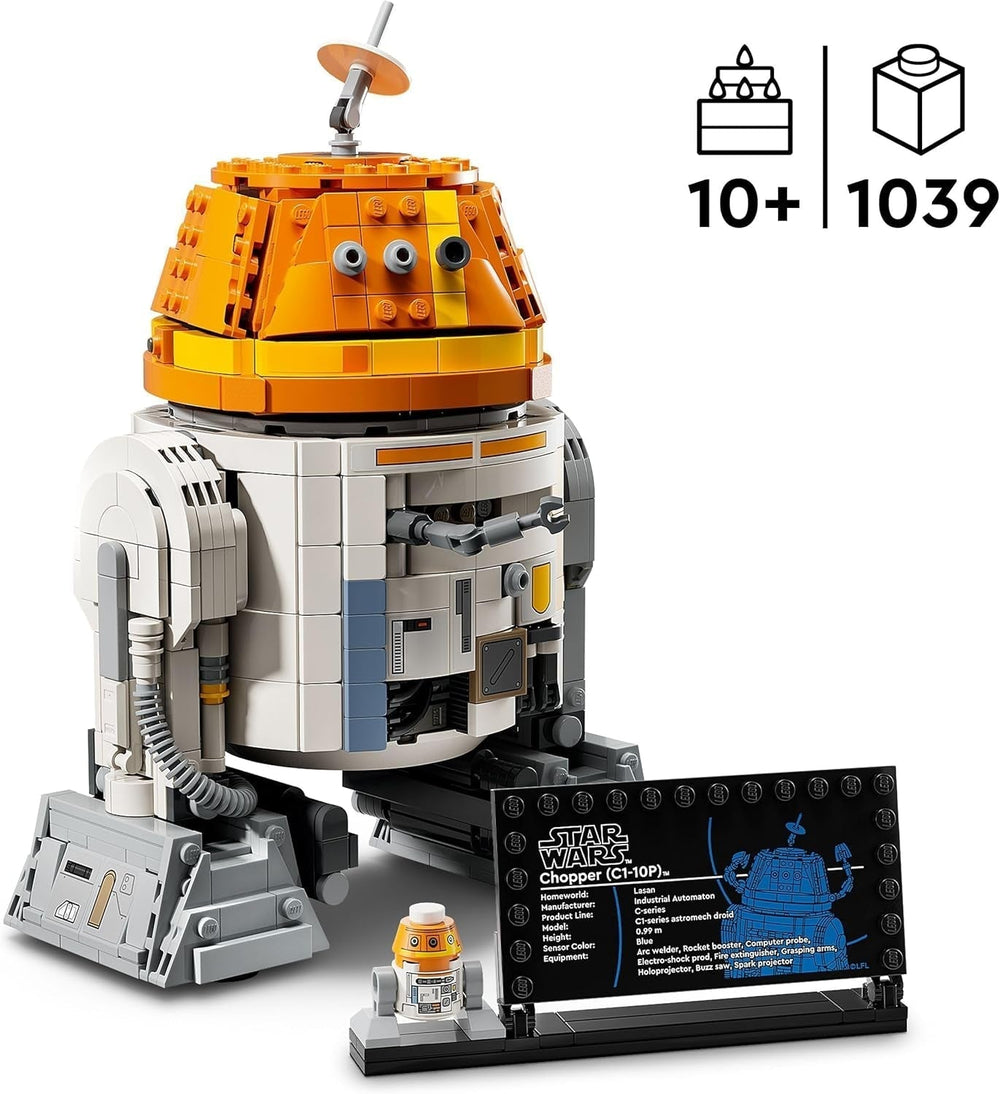 LEGO Star Wars Figur 75416 Ahsoka Astromech Droid Chopper (C1-10P) – Spielzeug mit beweglichem Kopf, abnehmbaren Armen und zentralem Rad – Geschenk für Ahsoka-Fans, Jungen und Mädchen ab 10 Jahren. Bausets. Besuchen Sie den LEGO-Store