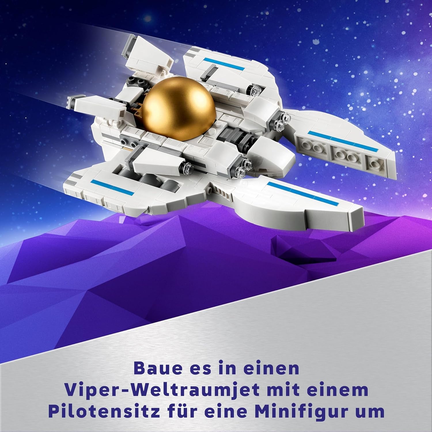 LEGO Creator 3in1 Astronaut im Weltraum Spielzeug, Modellbauset mit Hund und Raumschiff für Kinder, Kinderzimmer-Deko, kreatives Geschenk für Jungen und Mädchen ab 9 Jahren 31152