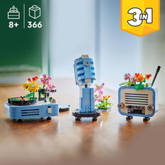 LEGO Creator 3In1 Disc-Player mit Blumen – umwandelbares Spielzeug in ein Radio oder Mikrofon – Musikspielzeug für Kinder – kreative Geschenkidee für Mädchen und Jungen ab 8 Jahren 31172 Bausets Besuchen Sie den LEGO-Store