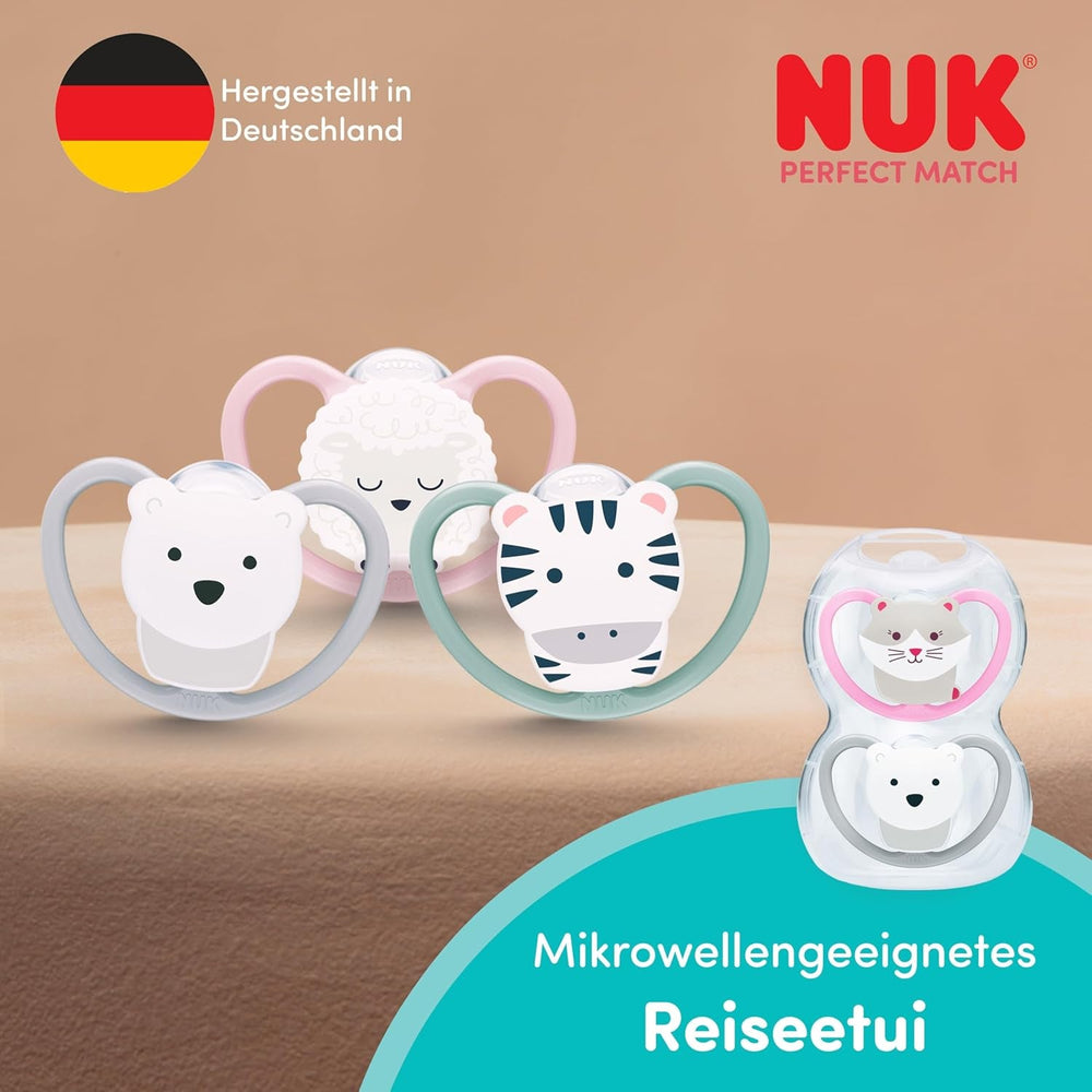 Suzete NUK Perfect Match Air pentru bebeluși | 6-18 luni | Suzete ortodontice care promovează circulația aerului și previn erupțiile cutanate cauzate de salivație | Acceptare 95% de către bebeluși** | Disney Winnie the Pooh | Pachet de 2