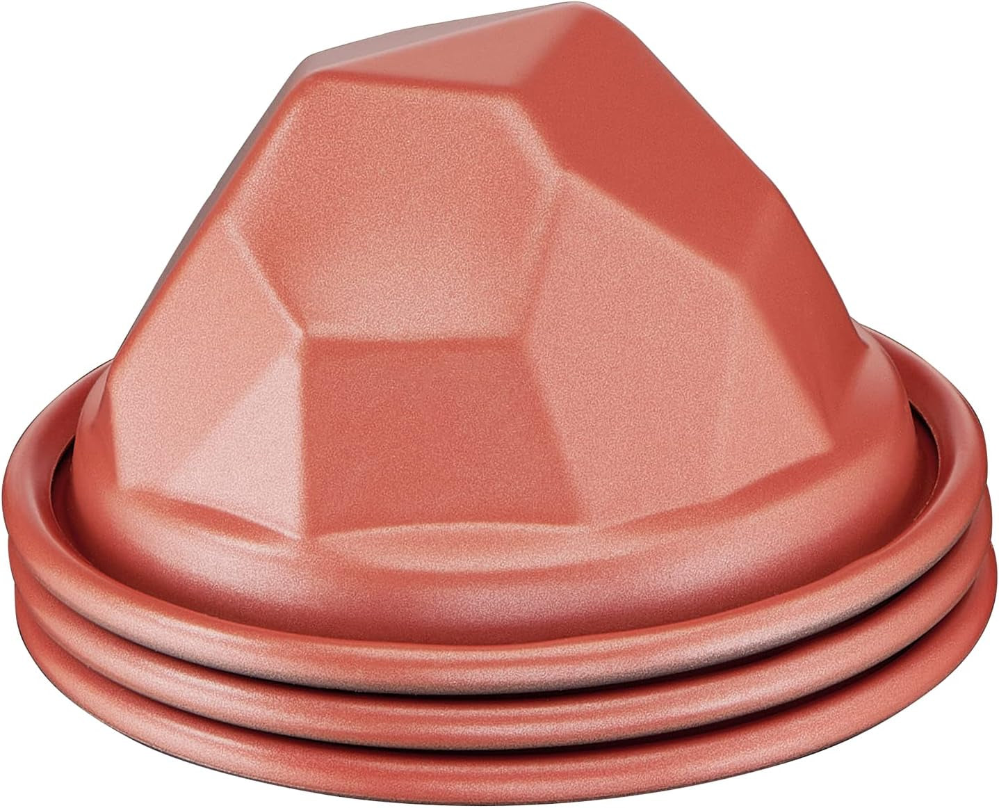 Tefal Creabake Muffins Creabake Backformen, 7,5 cm, Antihaftbeschichtung, stapelbares System, kreative Rezepte für Süßigkeiten und Schiefer, einfaches Backen, Eisenfarben Formen und Tabletts zum Backen Naty Shop 3Er-Set Volcano