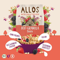 Allos Hof Müsli mit Beeren | Bio-Müsli | Müsli mit Beeren | Knuspriges Müsli | Müsli zum Frühstück | 6er Pack (6 x 300g), 1 Stück (6er Pack)