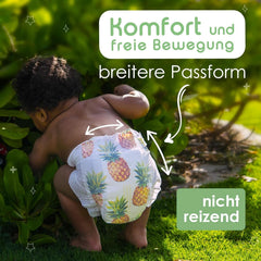 Pureborn Eco Bio-Bambuswindeln, Größe für Neugeborene bis 5 kg, ultraweich, hypoallergen, mit Feuchtigkeitsindikator, verschiedene Aufdrucke Mutter und Kind Naty Shop