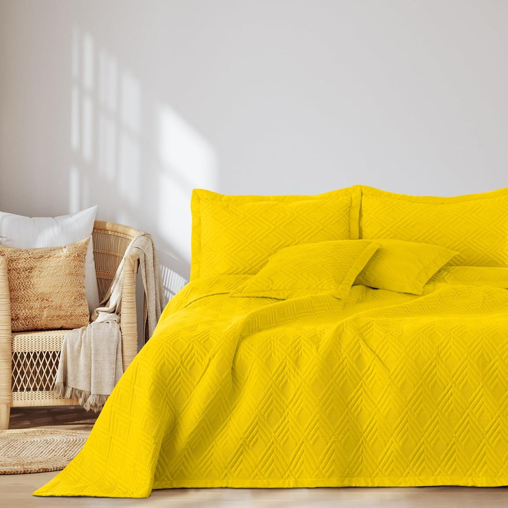 Ameliahome Tagesdecke 170 x 210 cm, zweiseitige Tagesdecke, Ultraschall-Steppung, Polyester, Ophelia, dunkelgrün, Betten und Decken. Besuchen Sie den AmeliaHome-Store Ophelia Gelb, 220 x 240 cm