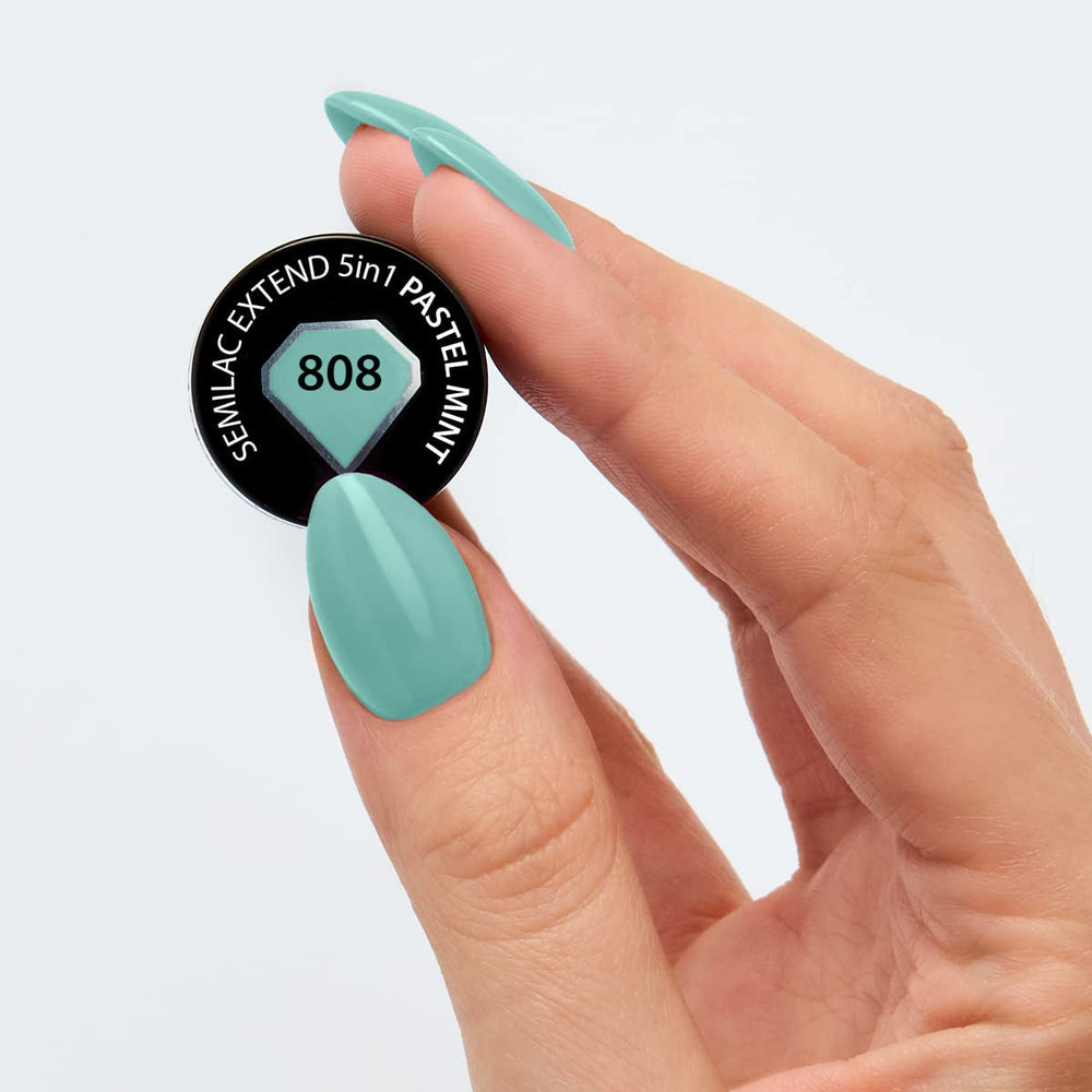 Oja Semilac Extend UV 5 în 1 808 Pastel Mint 7ml