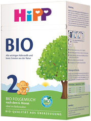 HiPP 2 Bio-Folgemilch (4 x 600g), nach 6 Monaten, mit Omega-3 (DHA, ALA), Calcium und einfach zuzubereitender Bio-Stärke, in bester Bio-Qualität