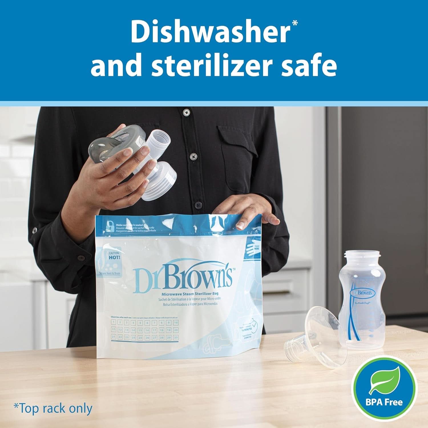 Manuelle Milchpumpe mit Softshape-Schutz aus 100 % Silikon (B, 25-mm-Flansch) und Anti-Kolik-Optionen + 150-ml-Weithalsflasche mit langsam fließendem Sauger der Stufe 1 Zubehör Essen und Stillen Bebe Naty Shop