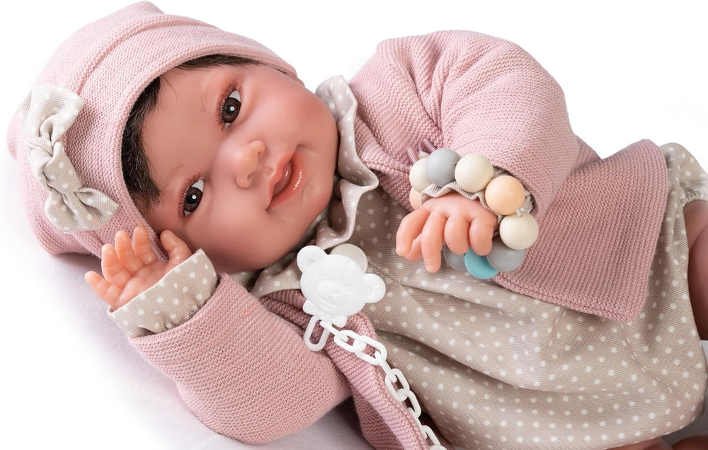 Puppen für Neugeborene mit Gewicht Pfeife Spaziergang mit Beißring