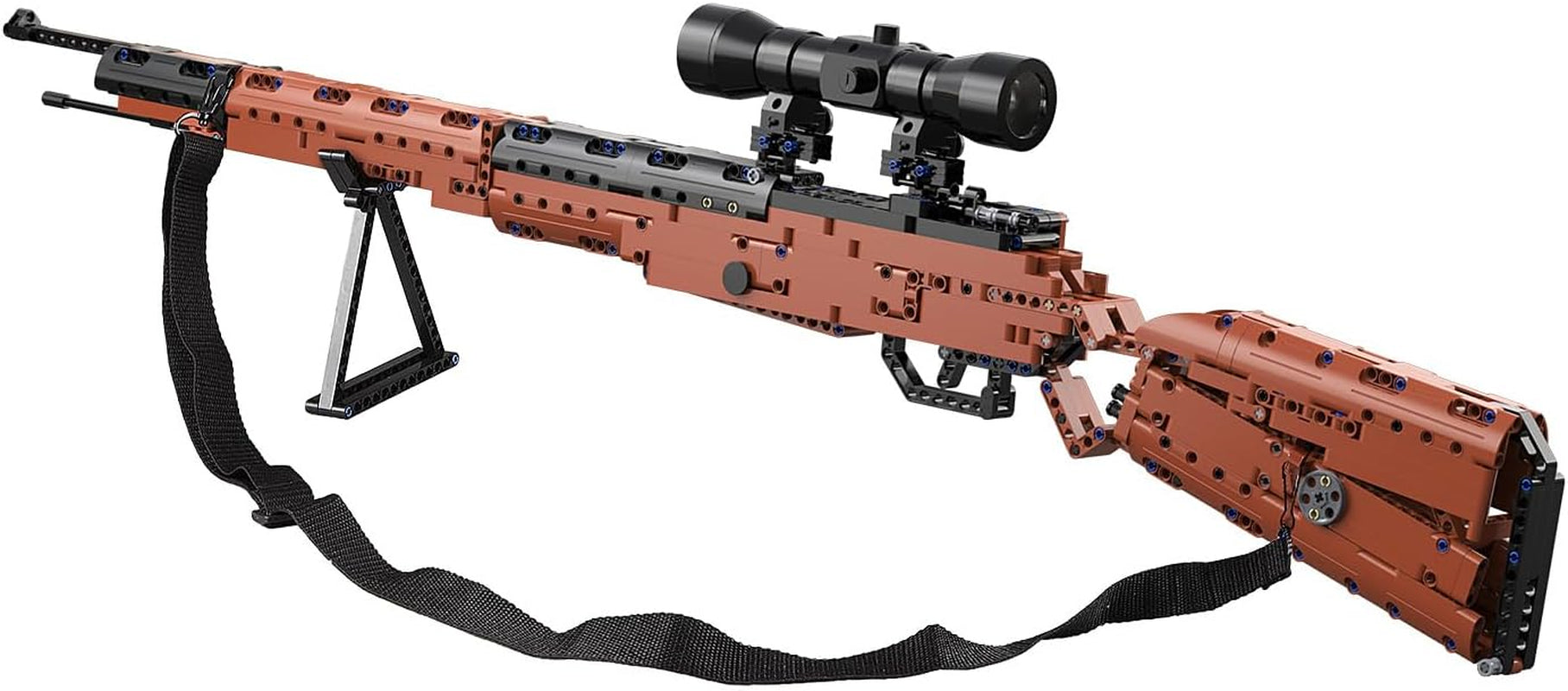 JAMARA 402893 CADA Karabiner 98K Bricks, Waffen Klemmbausteine Figuren Set, Toy Spielzeug Bausteine, Building Kids ab 8 Jahre, Geschenkidee Kids, LED Fadenkreuz, Tragegurt