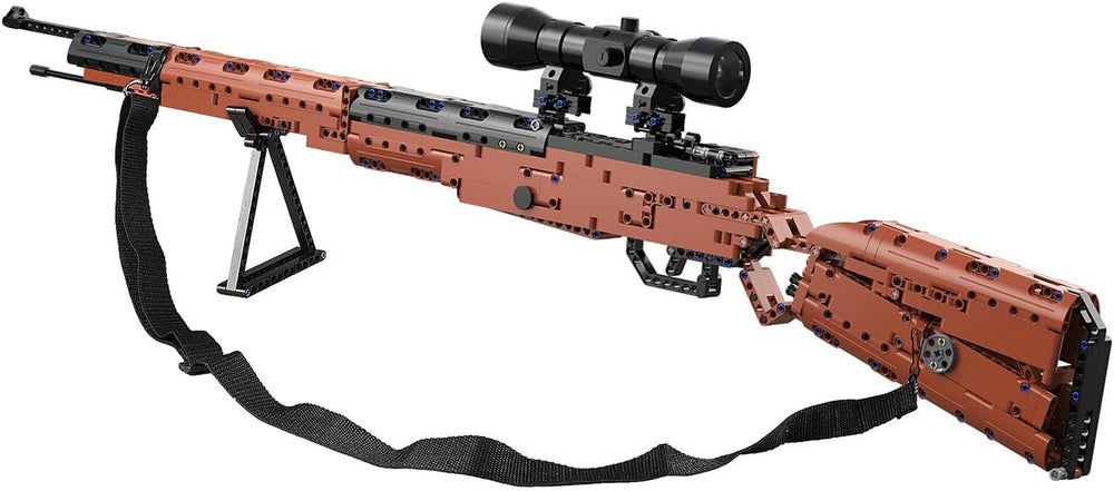 JAMARA 402893 CADA Karabiner 98K Bricks, Waffen Klemmbausteine Figuren Set, Toy Spielzeug Bausteine, Building Kids ab 8 Jahre, Geschenkidee Kids, LED Fadenkreuz, Tragegurt