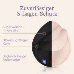 Lansinoh Waschbare Stilleinlagen Hellrosa & Schwarz - 8 Stück Inkl. Wäschenetz - Ultrasaugfähig, Superweich Und Wiederverwendbar Zubehör Essen und Stillen Bebe Naty Shop