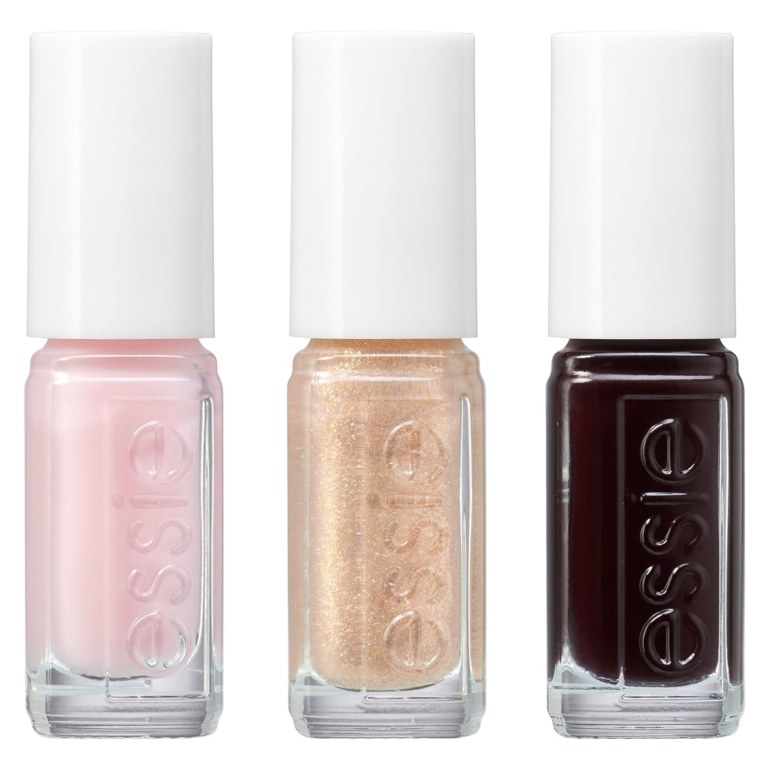 Kit Essie Mini Trio XMAS, Nr. 13 Mademoiselle + Nr. 49 Wicky + Nr. 570 Mani Danke, 3 x 15 ml