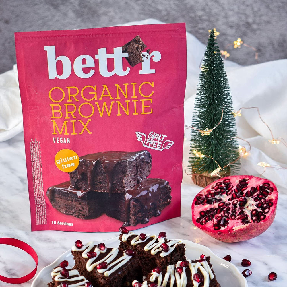 Bettr Organic Brownie Mix – Bio-, vegane und glutenfreie Brownies mit reichhaltigem Kakaogeschmack, 6 x 400 Gramm Kitchen Naty Shop