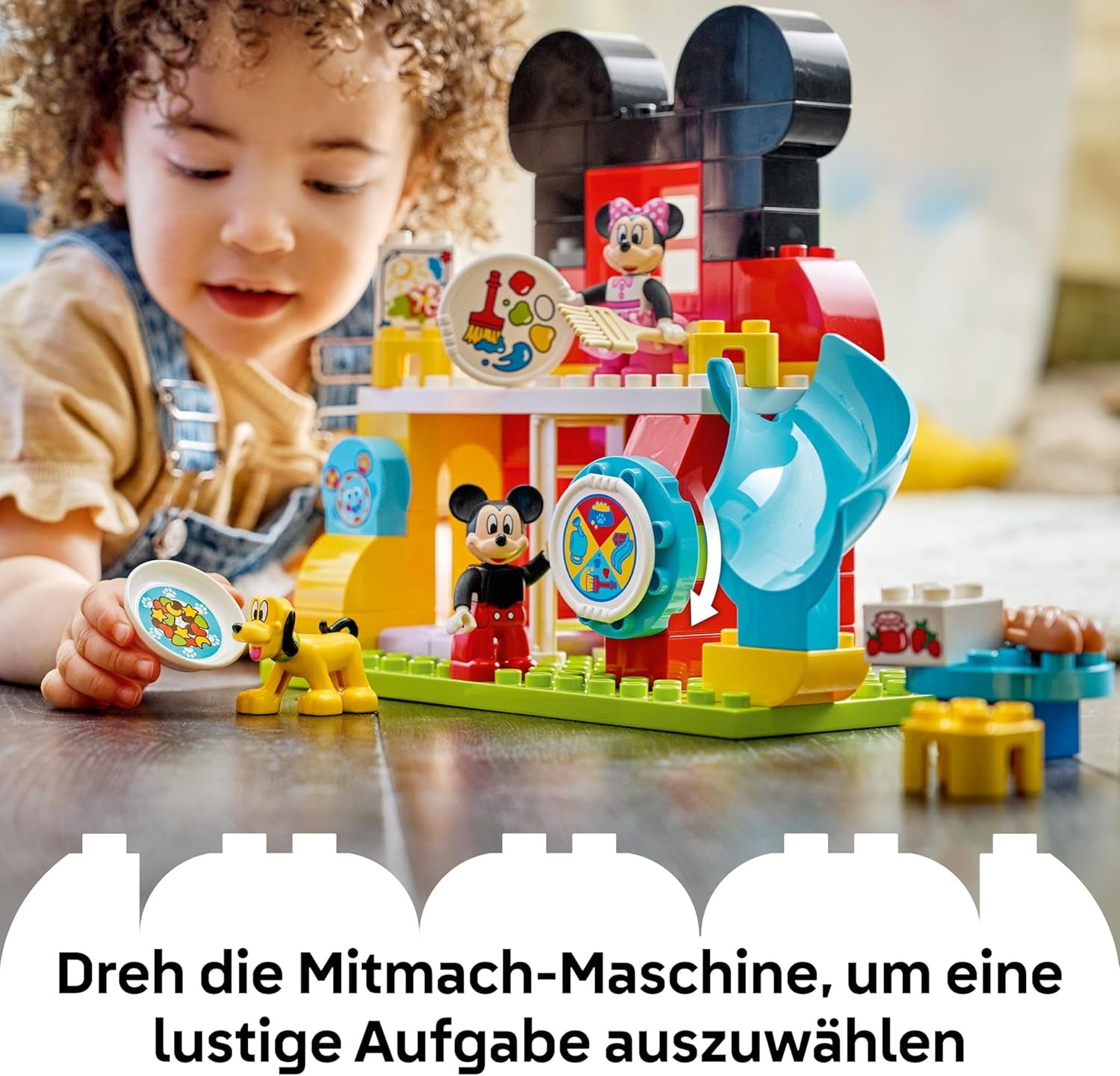LEGO DUPLO | Micky Maus Wunderhaus mit Minnie und Pluto - Pädagogisches Feinmotorik-Spielzeug für Kleinkinder - inkl. 3 Figuren & Toodles - Geschenk für Jungen & Mädchen ab 2 Jahren - 10465