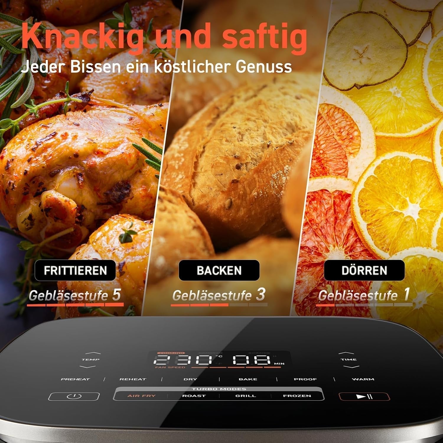 Cosori Turboblaze Heißluftfritteuse Airfryer, 9-in-1, 6 Liter, leise Appliances Naty Shop