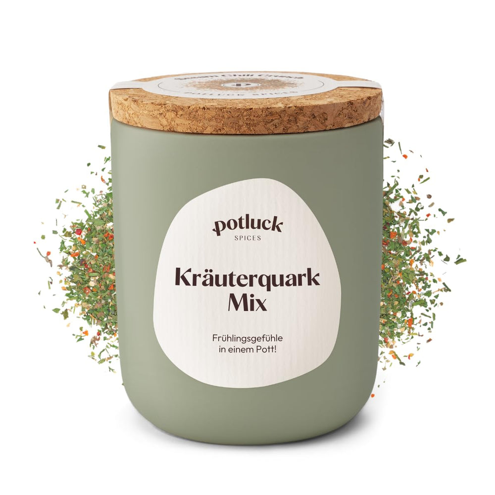 Potluck | Pasta und Pizza Kräuter | Gewürzzubereitung im Keramiktopf | 40g | Vegan, glutenfrei und mit natürlichen Zutaten