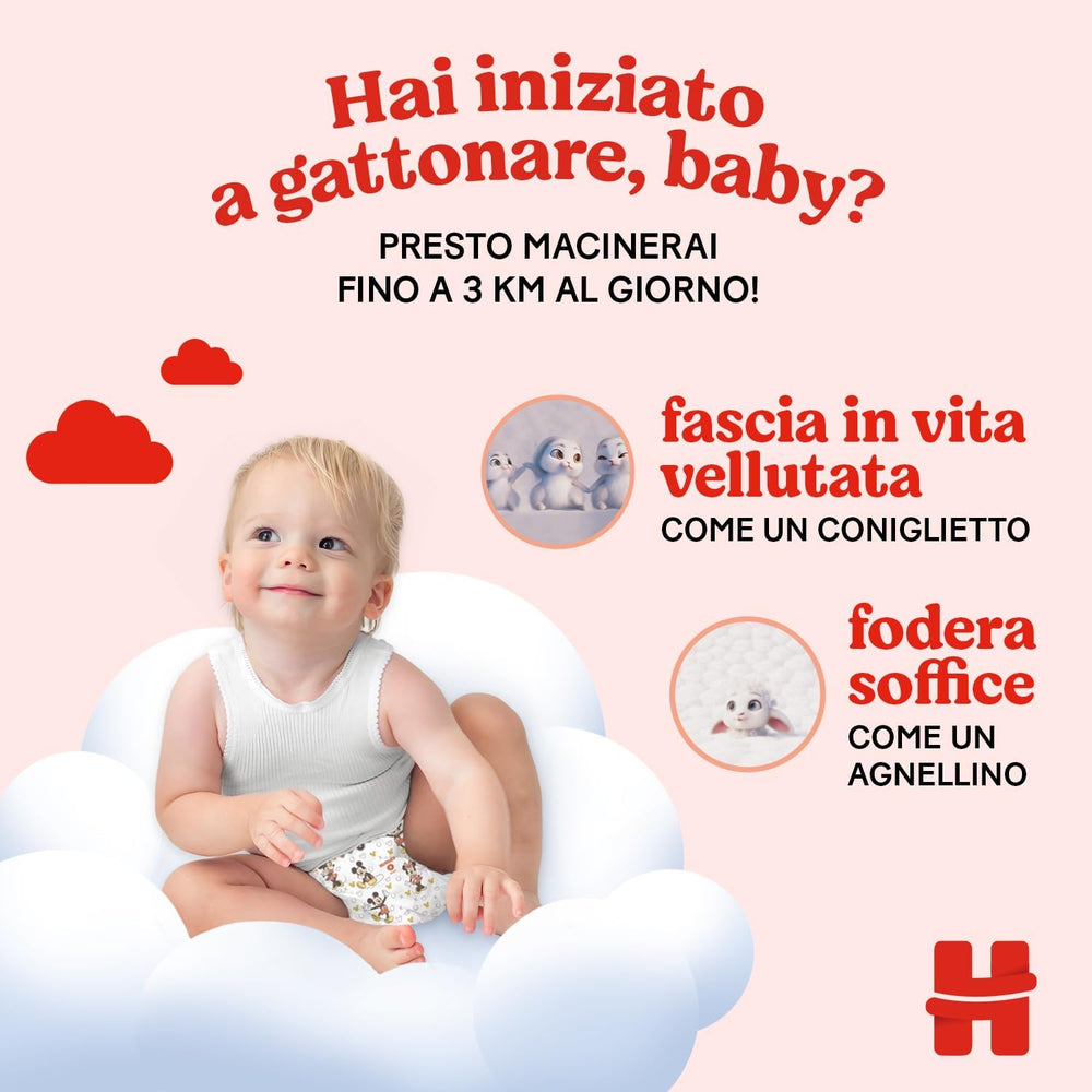 Huggies Ultra Comfort/Little Movers Windeln, Größe 3 (4–9 kg), Disney-Design, saugfähig, vollständiger Schutz, 126 Stück