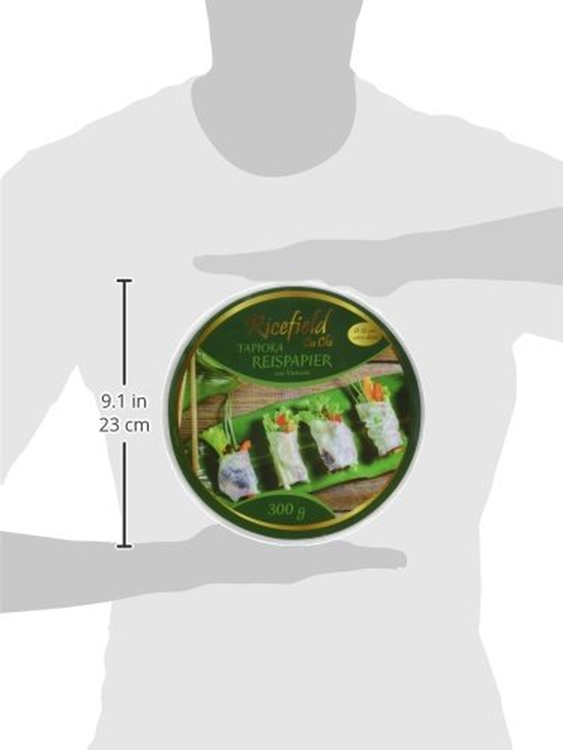 Ricefield Tapioka-Reispapier, rund, 22 cm, Premium-Qualität, 300 g