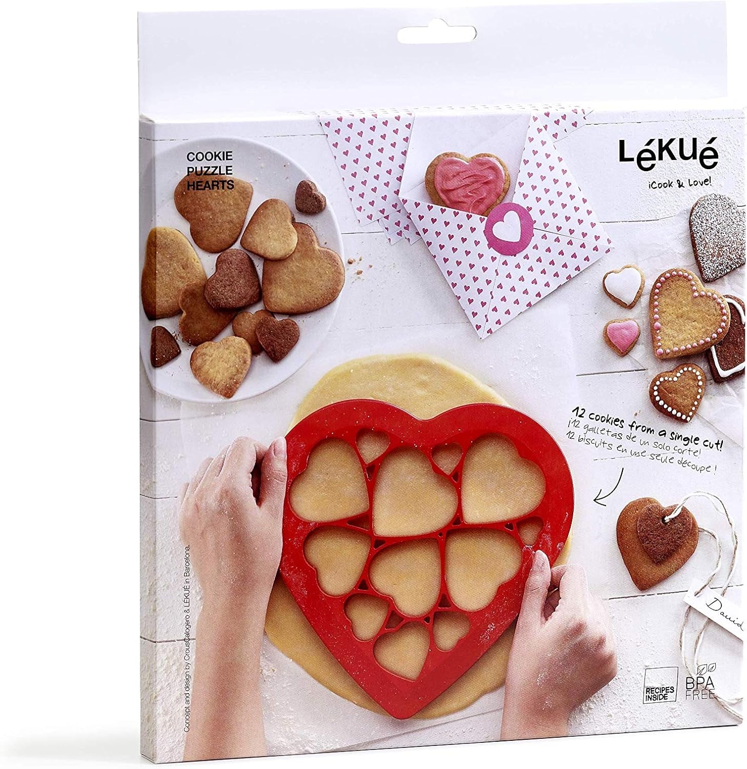 Forme de biscuiți de Crăciun Lékué, set de 3