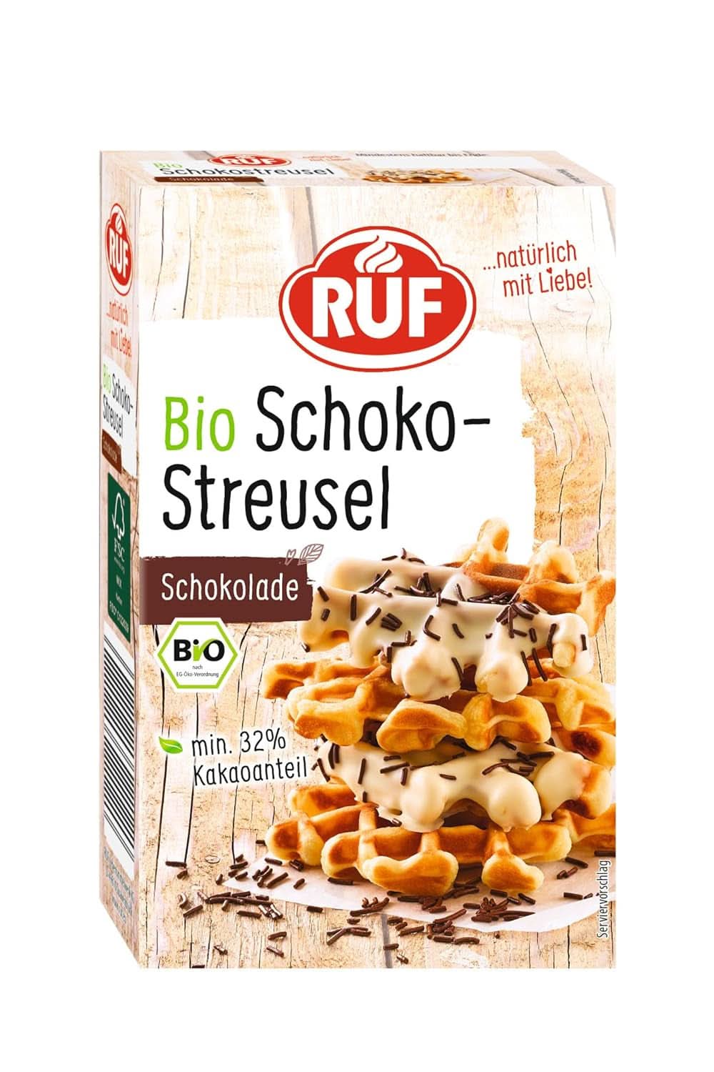 RUF, bucatele de ciocolată cu lapte, 200 grame Sprinkles Naty Shop Bucatele de ciocolată organică