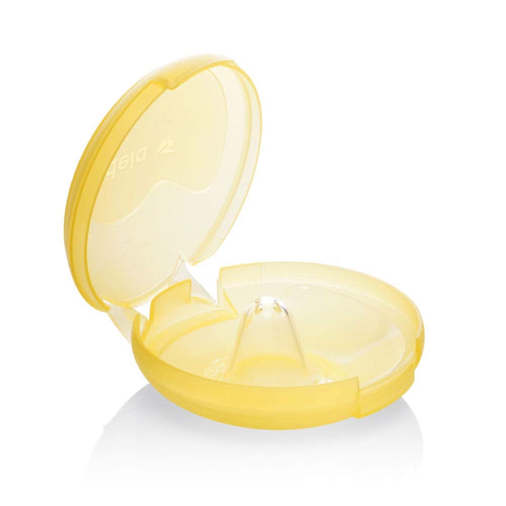 Medela Contact Brusthütchen – Bpa-Frei – Aus Ultradünnem, Weichem Silikon – Inklusive 2 Brusthütchen Und Etui – 20 Mm, Medium Zubehör Lebensmittel und Stillen Bebe Naty Shop