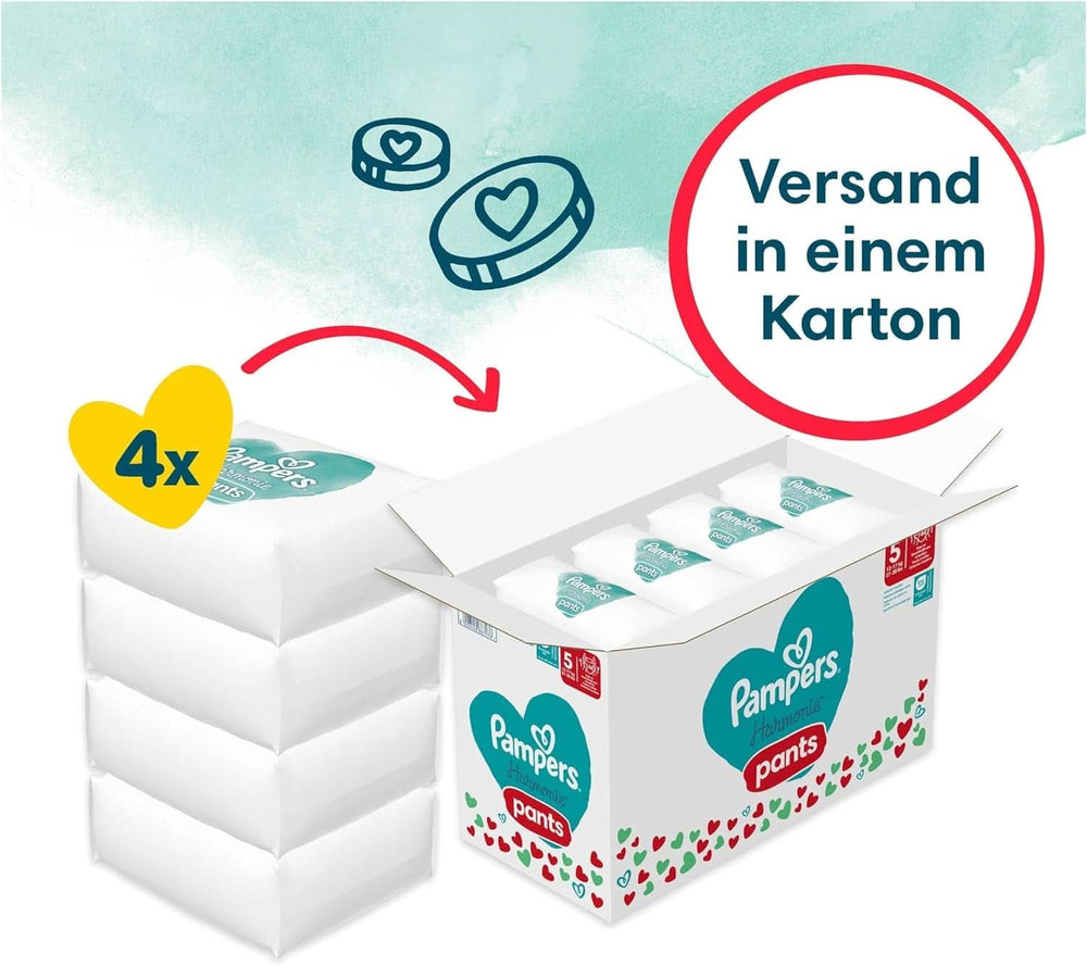 Pampers Harmonie Windeln Pants Baby, Größe 5 (12 kg-17 kg), 144 Stück Naty Shop
