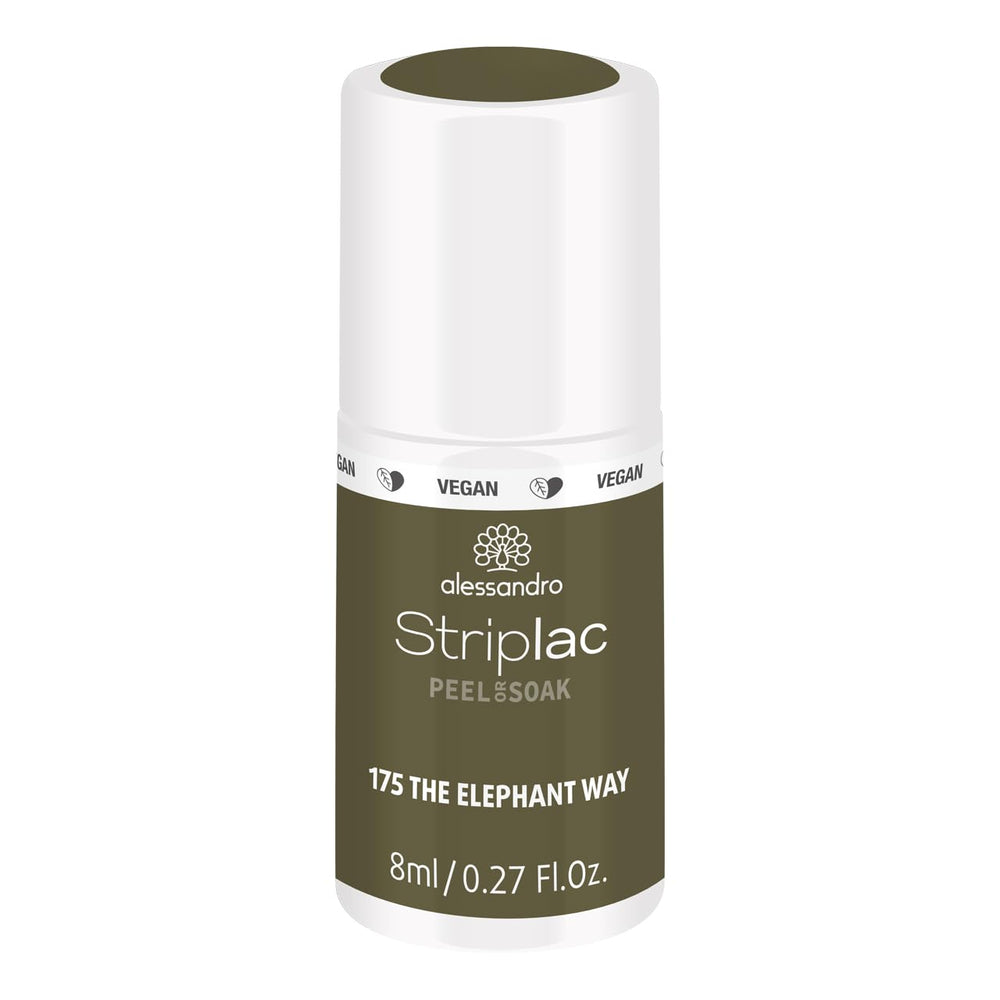 UV-Nagellack alessandro Striplac The Elephant Way – Zart und langanhaltend – Einfache Entfernung dank der Entfernungstechnologie – Vegan und tierversuchsfrei – 8 ml
