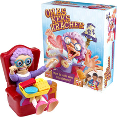 Oma Goliaths Kekse – Lustiges Partyspiel ab 4 Jahren, spannendes Reaktionsspiel für die ganze Familie, Geschenkidee zum Geburtstag, Brettspiele für 2 bis 4 Spieler – 15 Min