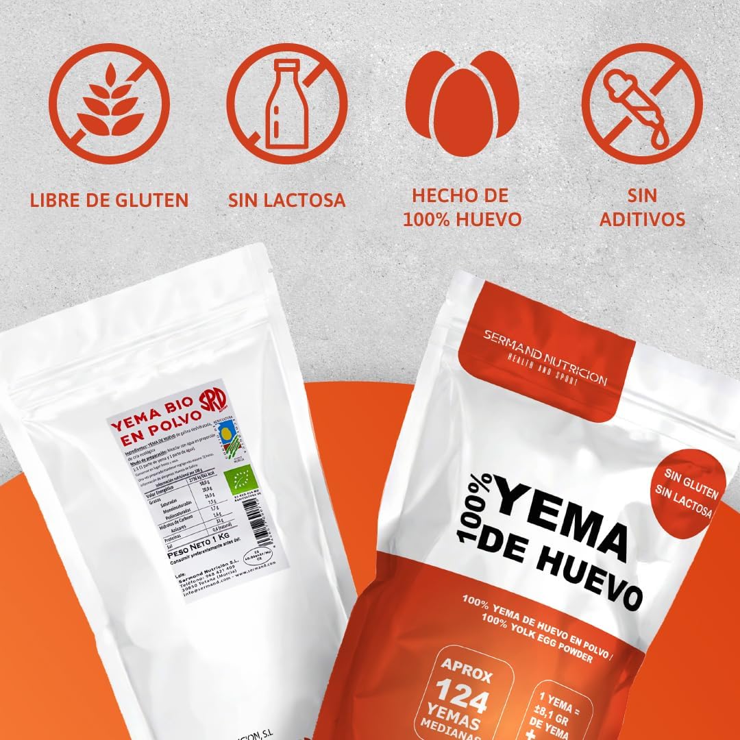 Serman Nutricion Bio Eigelbpulver – glutenfrei, laktosefrei