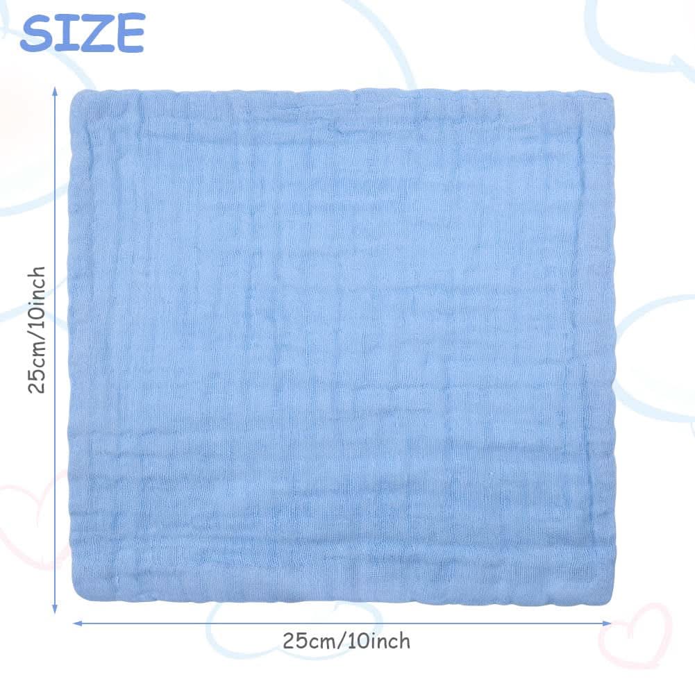 Prosoape de muselină pentru bebeluși, pachet de 8 prosoape din bumbac organic, absorbante, 25 x 25 cm Mama si Copilul Naty Shop