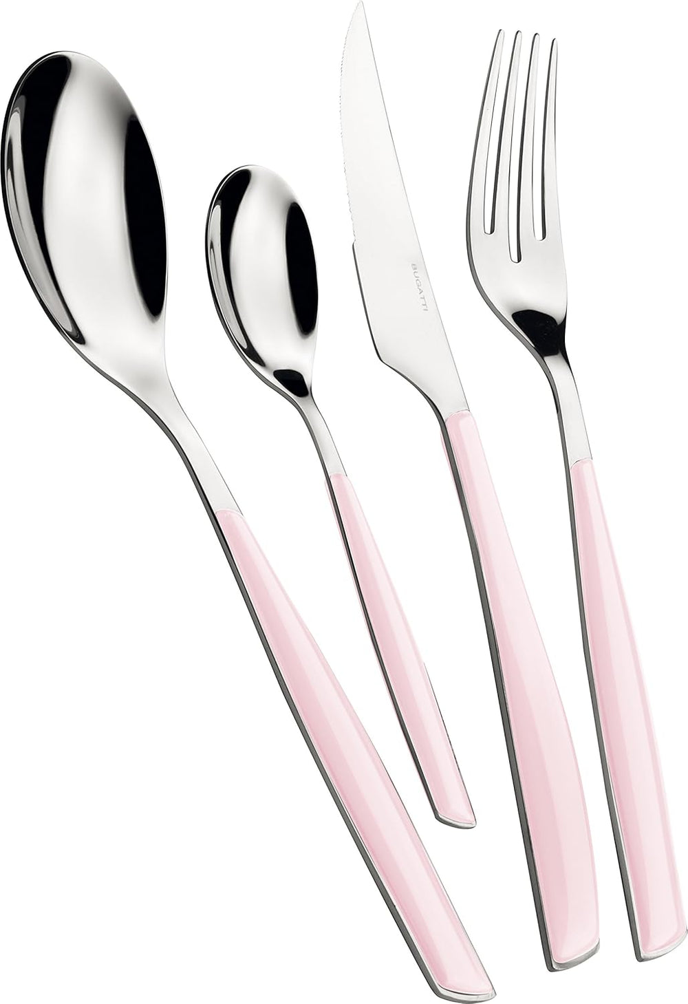 BUGATTI Glamour, Besteckset für 6 Personen, 24-teilig, Edelstahl 18/10, Naty Shop Lotus Pink
