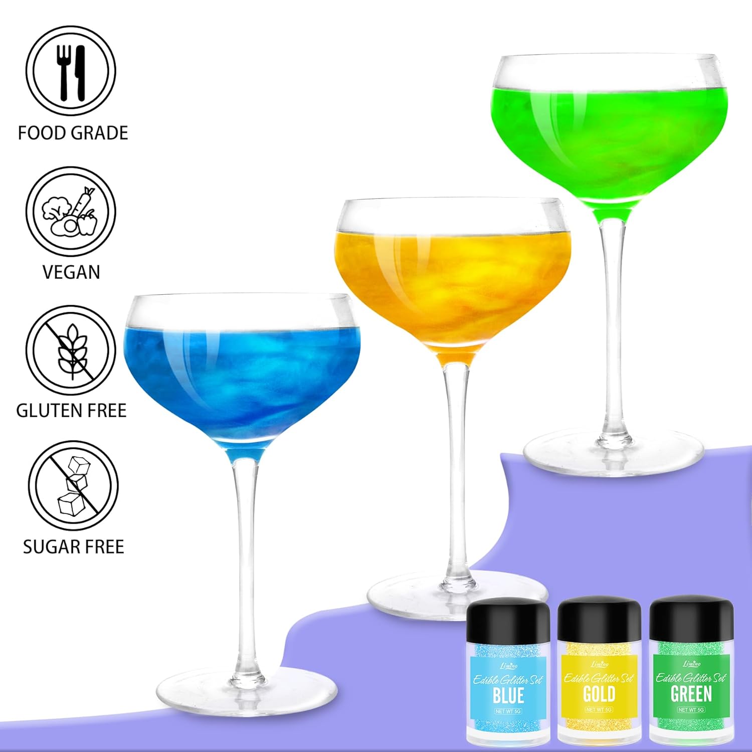 Schimmernder Glitzerstaub, essbarer Glitzer, 30 Gramm Naty Shop