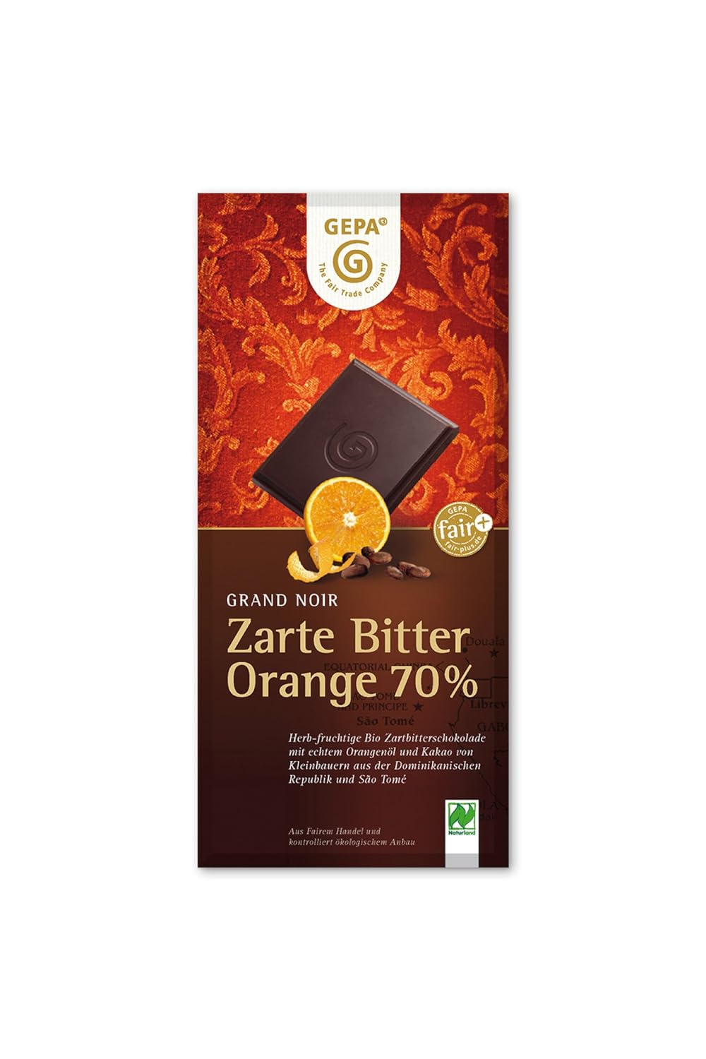 Grand Noir Delicate Bitter Orange Bio 70 Prozent Kakao – Sanfter Orangengeschmack