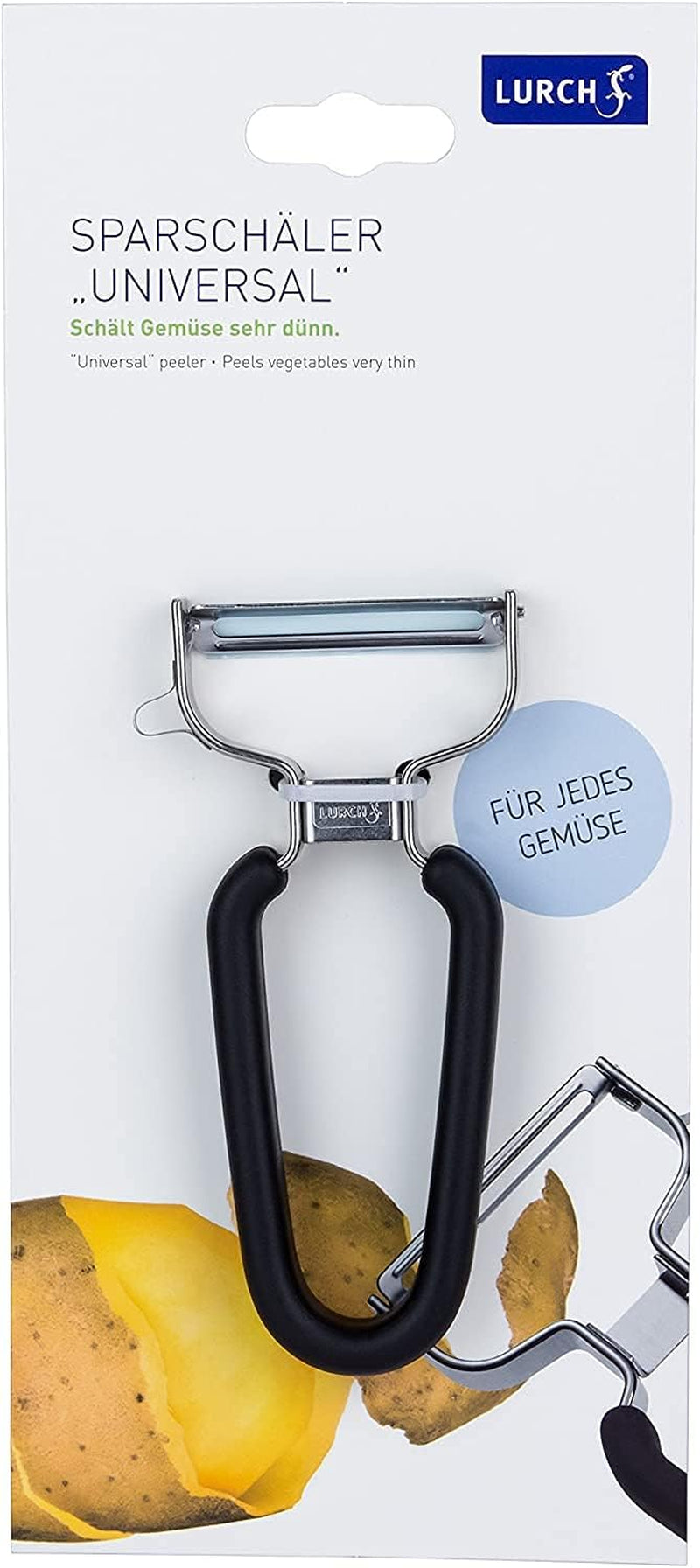 Lurch Sparschäler Edelstahl Kartoffelschäler mit Klingenkopf Möbelschäler Naty Shop